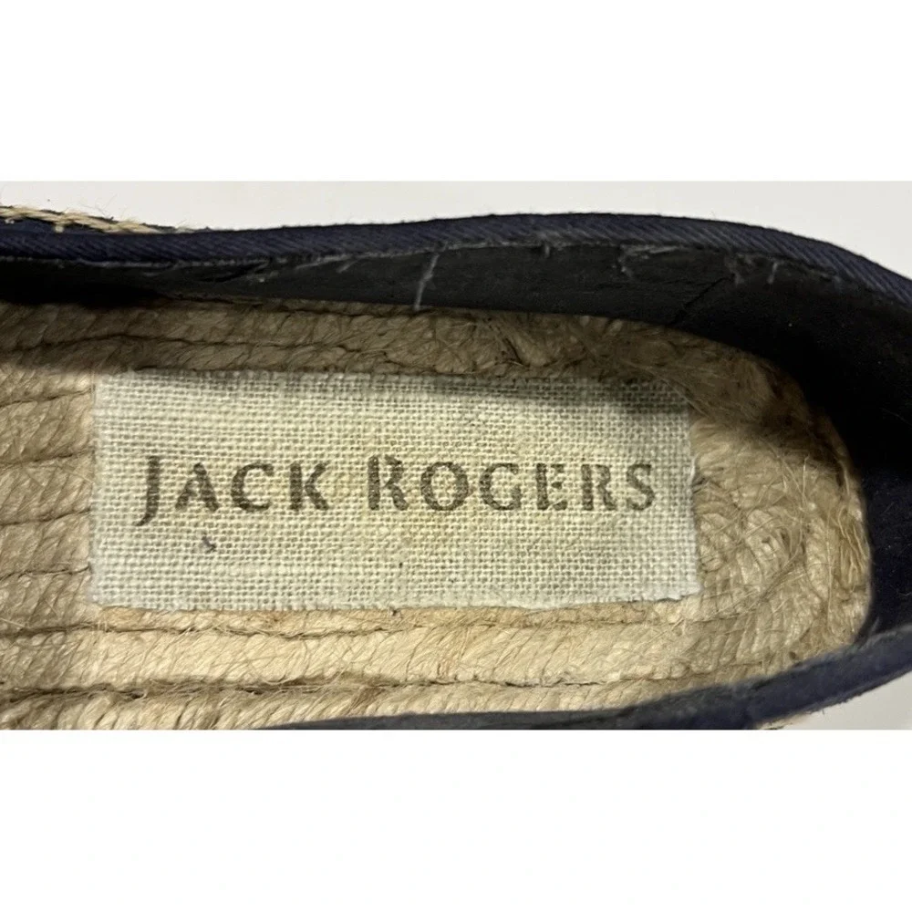 Women's Jack Rogers Luna Suede Espadrille Shoes Embroidered Slip‎ On Size 8.5